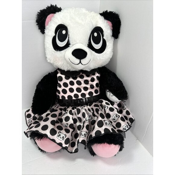 Build a Bear Workshop Harajuku Hugs Panda Plush 18" With Coquette Sequin Dress - Picture 11 of 12